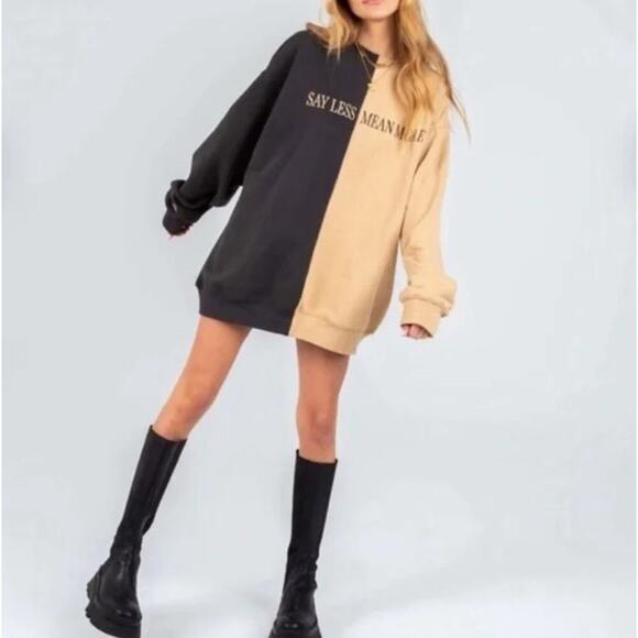 Mayfair Group Revolve 'Say Less Mean More' Crewneck - Picture 1 of 5